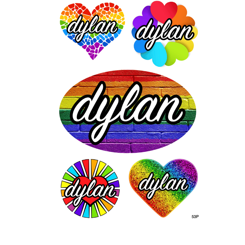 Personalized Cling It Sheet CI-53 Mosaic Heart