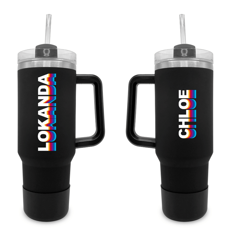 Retro - 40 0z Tumbler with Handle