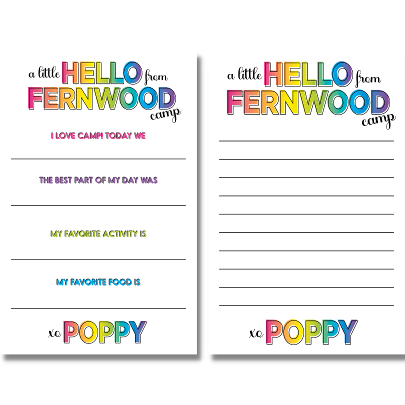 Rainbow Notepad Lined or Filled in the blank