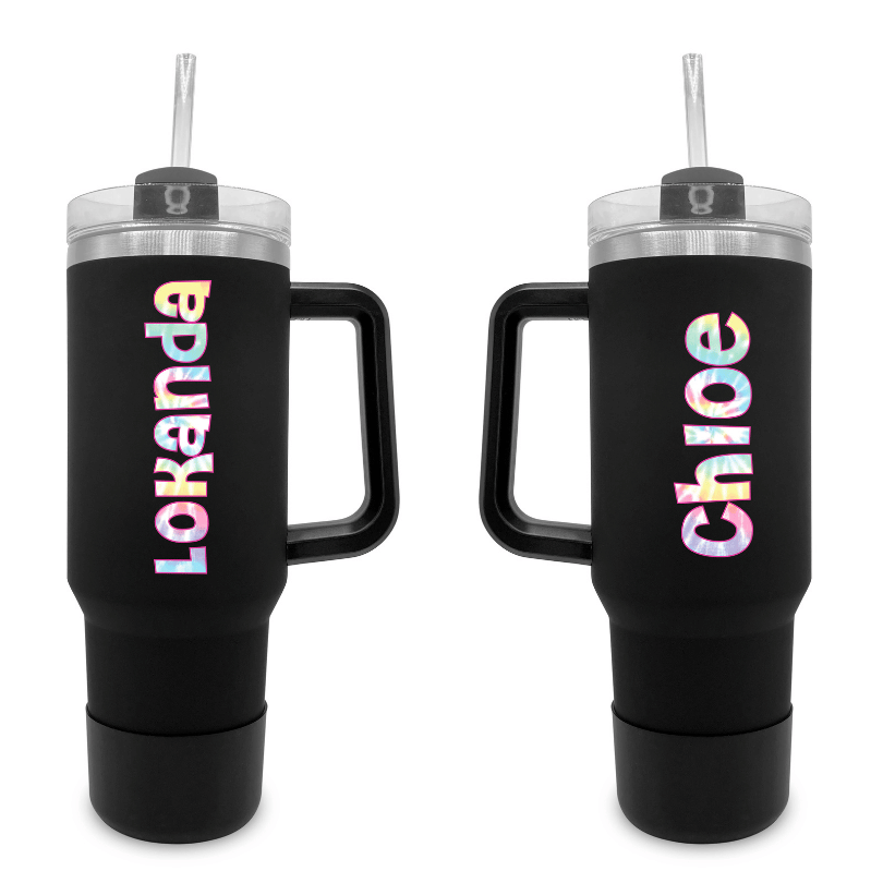 Tie Dye - 40 0z Tumbler with Handle