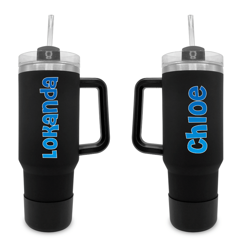 Ombre (Blues)- 40 0z Tumbler with Handle