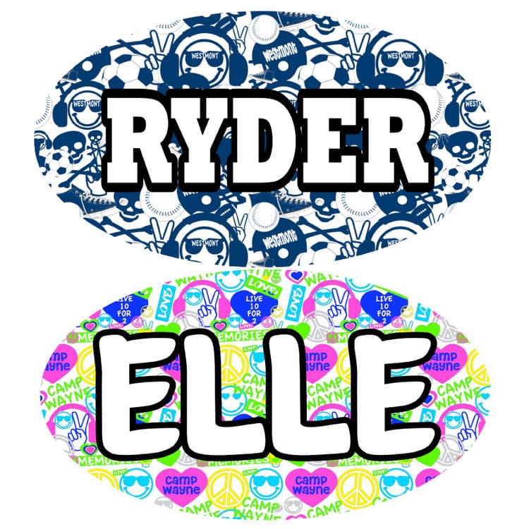 3 Oval Nameplate Decal