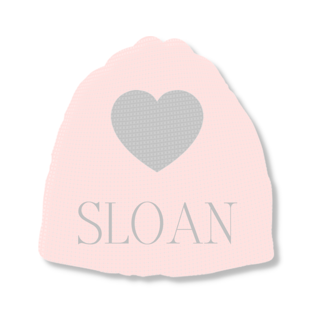 METALLIC SINGLE HEART HAT - REGULAR OR EARFLAP