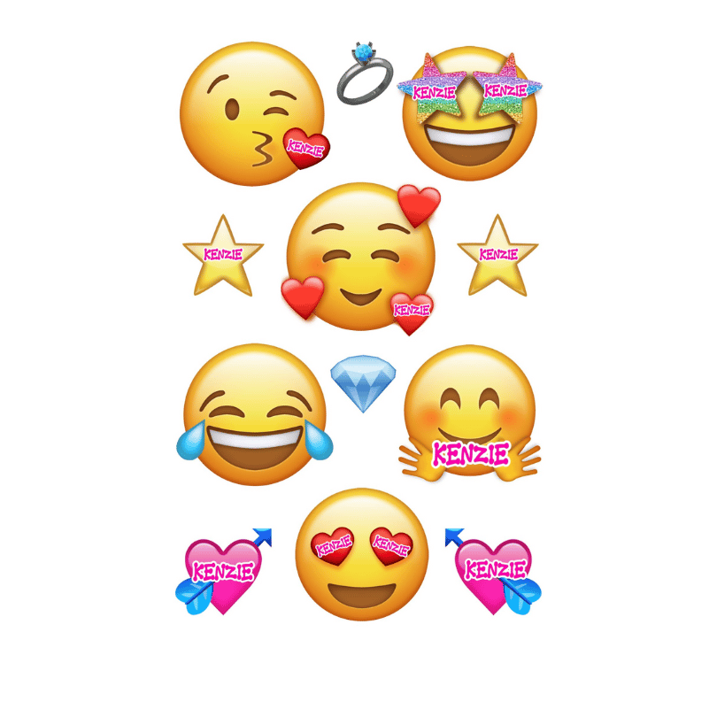 Personalized Cling It Sheet CI-99 Emoji Faces