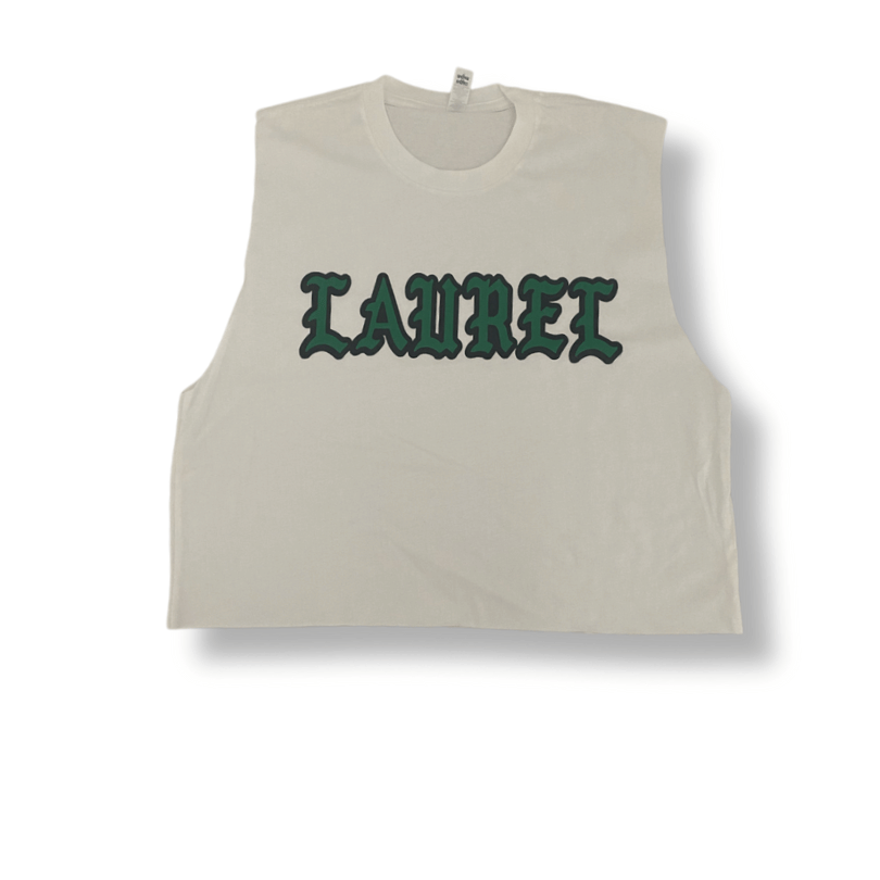 Laurel White Crop Tank Top Small
