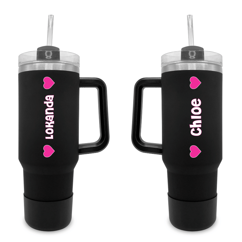 Hearts - 40 0z Tumbler with Handle