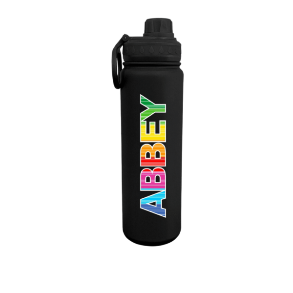 Rainbow Barcode Personalized Water Bottle