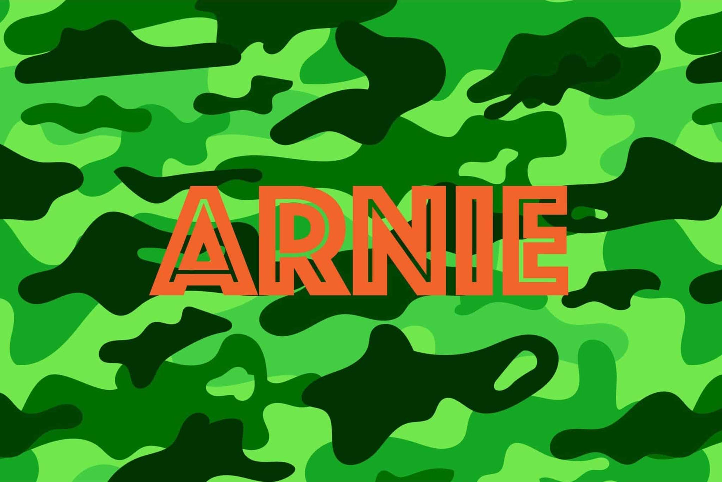 6 Green Camo Block Placemat