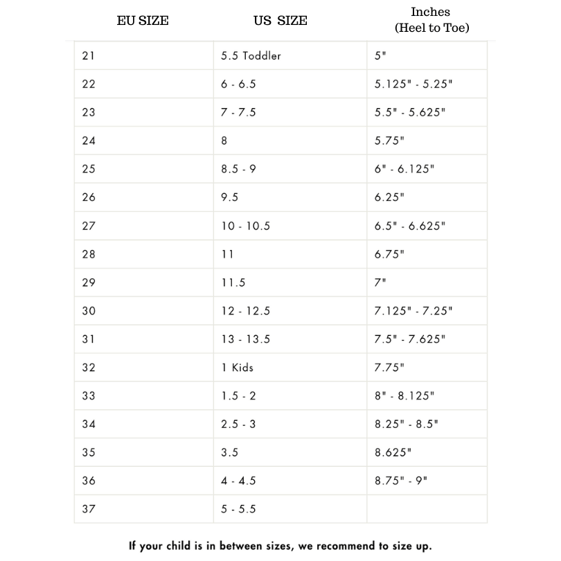 Autograph Sneaker Size Guide