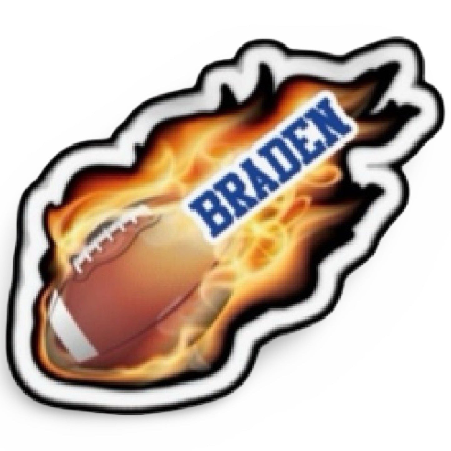 Football with Flame Custom Shape Personalized Pillow CRD 2026