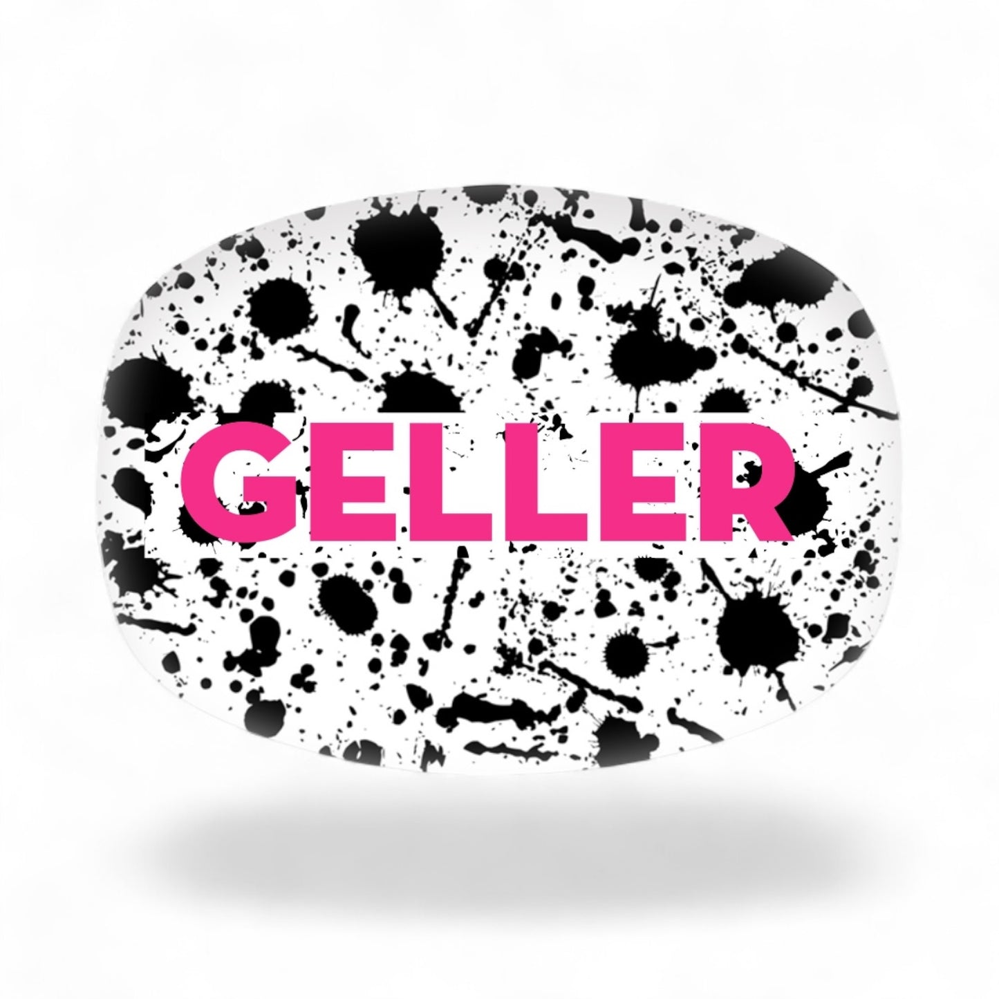 Black Splatter Paint Platter