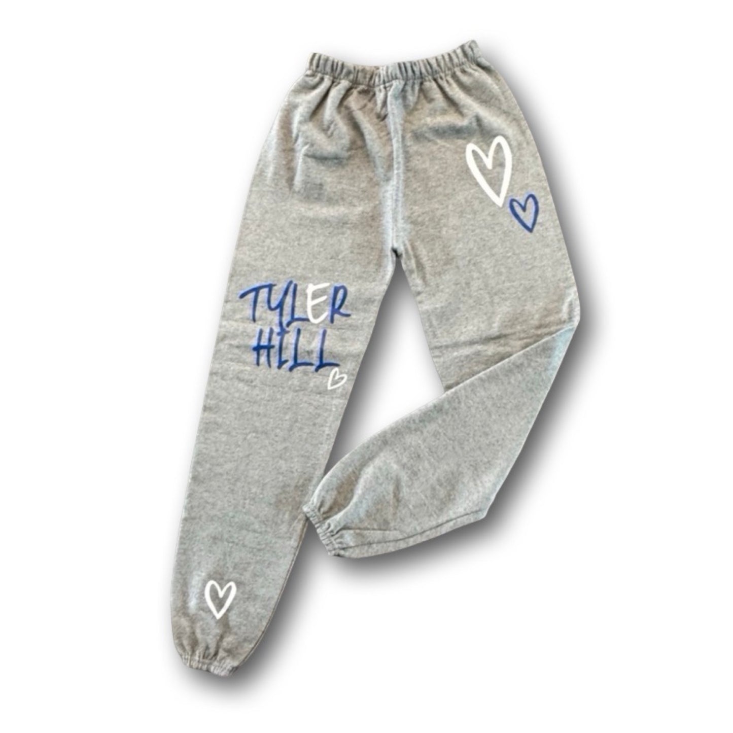Tyler Hill Hearts Grey Sweatpants - YXL - Sale Ready to Ship - R2S