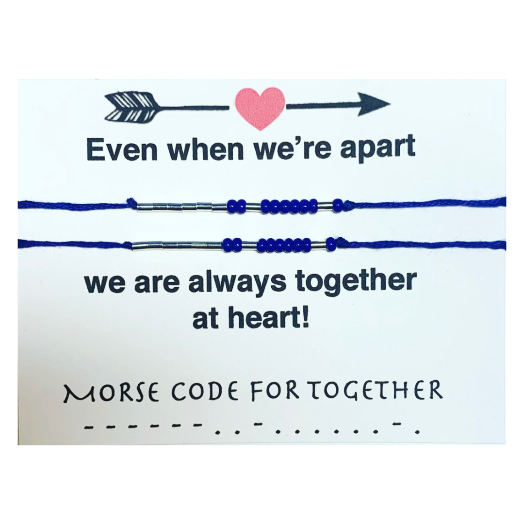 Morse Code Bead Bracelet (Set of 2)