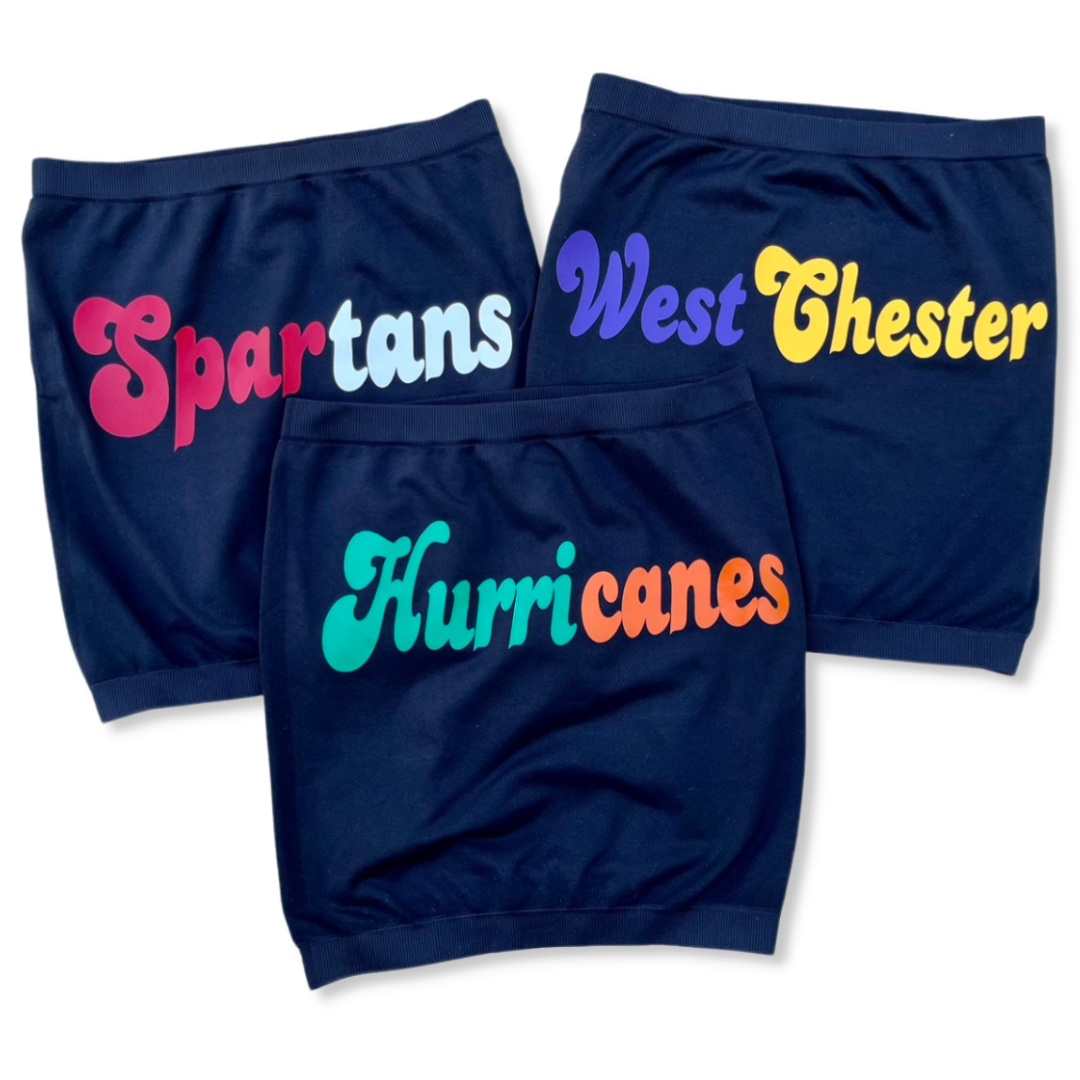 Split Script Font Long Bandeau Top