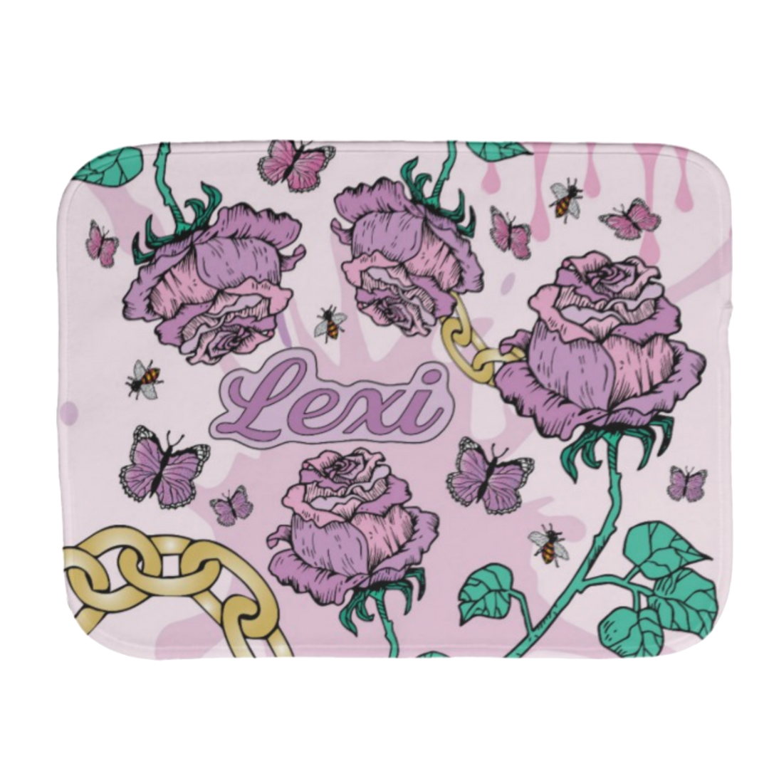 Rose & Chain Burp Cloth