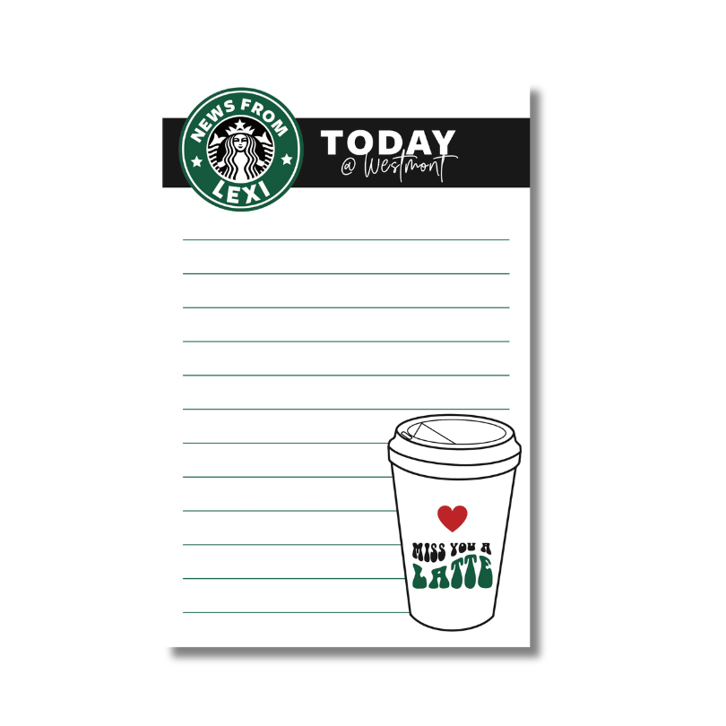 Coffee (Style B) Lined Notepad