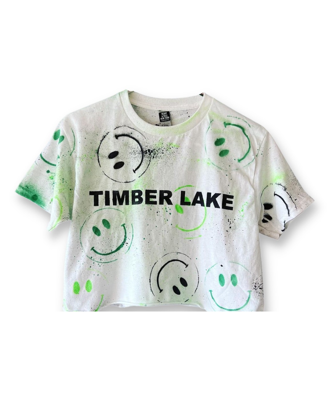 White Hand Painted Camp Smiles Shirt - Camp Colors