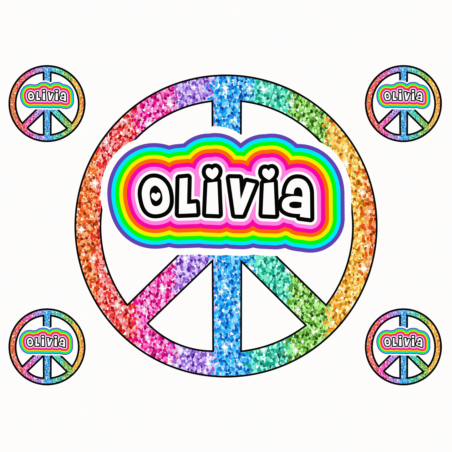 Cling It Shapes - Peace Signs