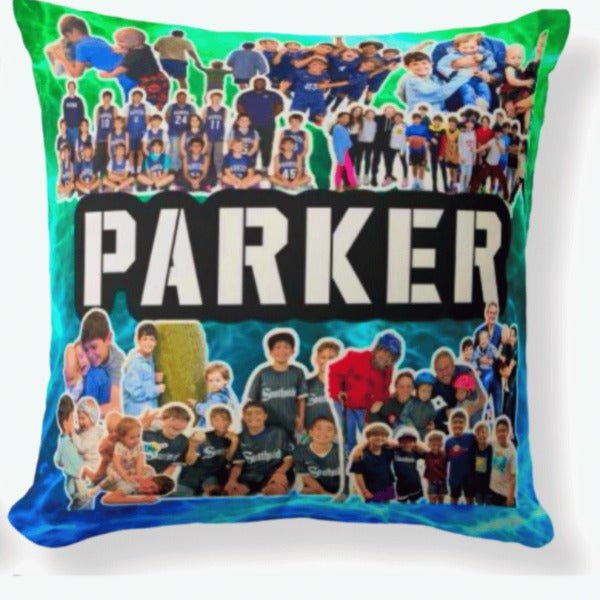Photo Collage Personalized Pillow (12" x 12")