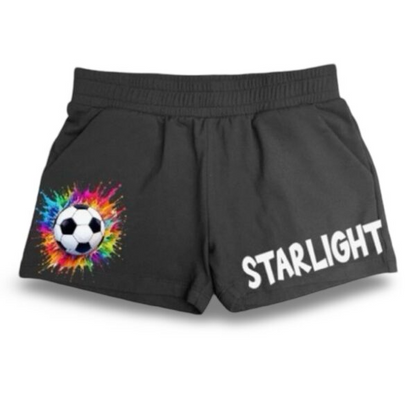 Girl’s Soccer Paint Splat Suzette Shorts (Youth)