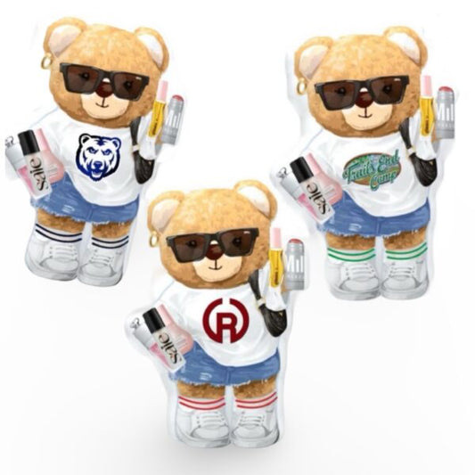 Preppy Bear with Camp Logo Pillow