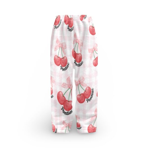 Fuzzy Cherries & Bows Camp Pajama Pants