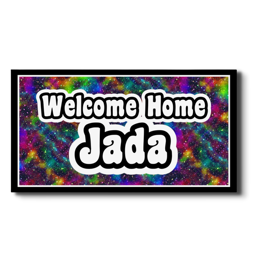 Welcome Home Banner - Galaxy with White Disco