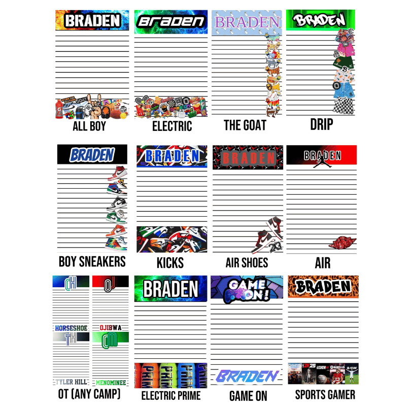 CreateD-Boys Personalized  Notepad  Create (Page 1)