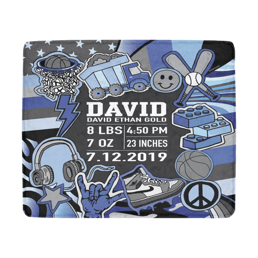 1 Birth Announcement Blanket - Boy