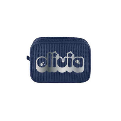 1- FEATURE Groovy Personalized Waffle Makeup Bag
