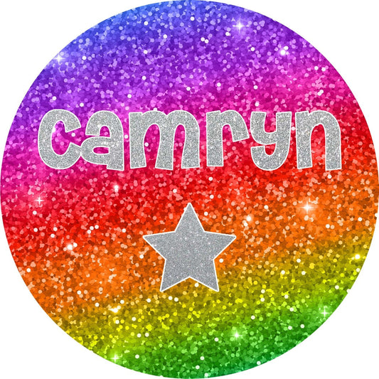 1 FEATURE Rainbow Glitter Plate
