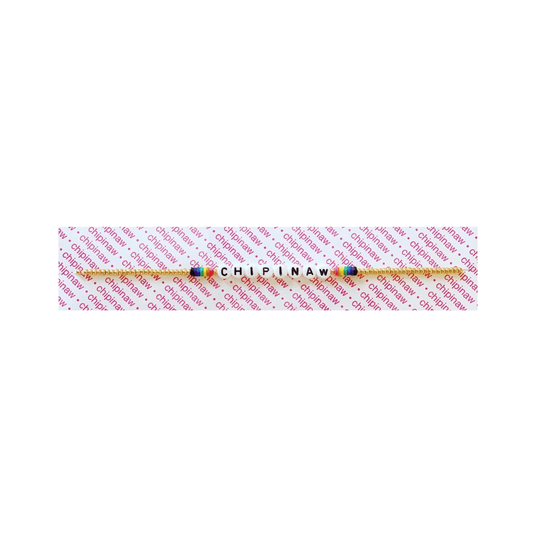 1-FEATURE Silver of Gold Camp Choker with Rainbow Vinyl Discs (1)