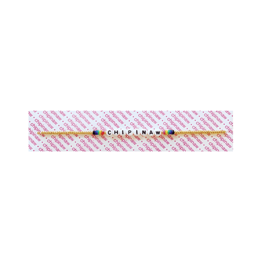 1-FEATURE Silver of Gold Camp Choker with Rainbow Vinyl Discs (1)