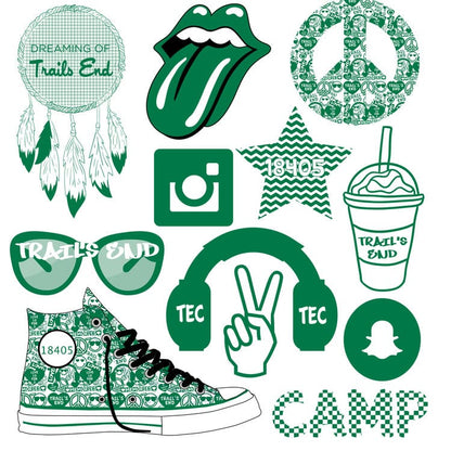 1 Feature 12 x 12 Camp Decal Sheet (Lips Version)