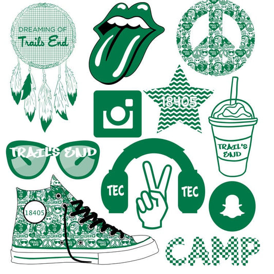 1 Feature 12 x 12 Camp Decal Sheet (Lips Version)