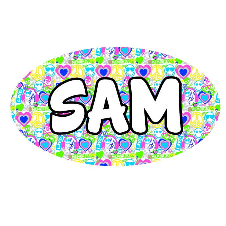 1 Feature Oval Nameplate Decal