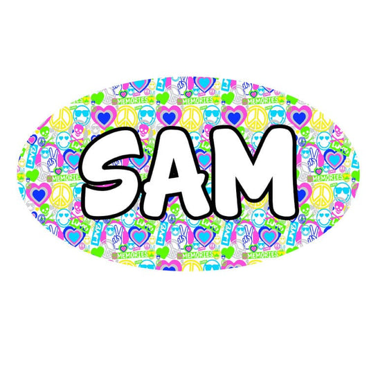 1 Feature Oval Nameplate Decal