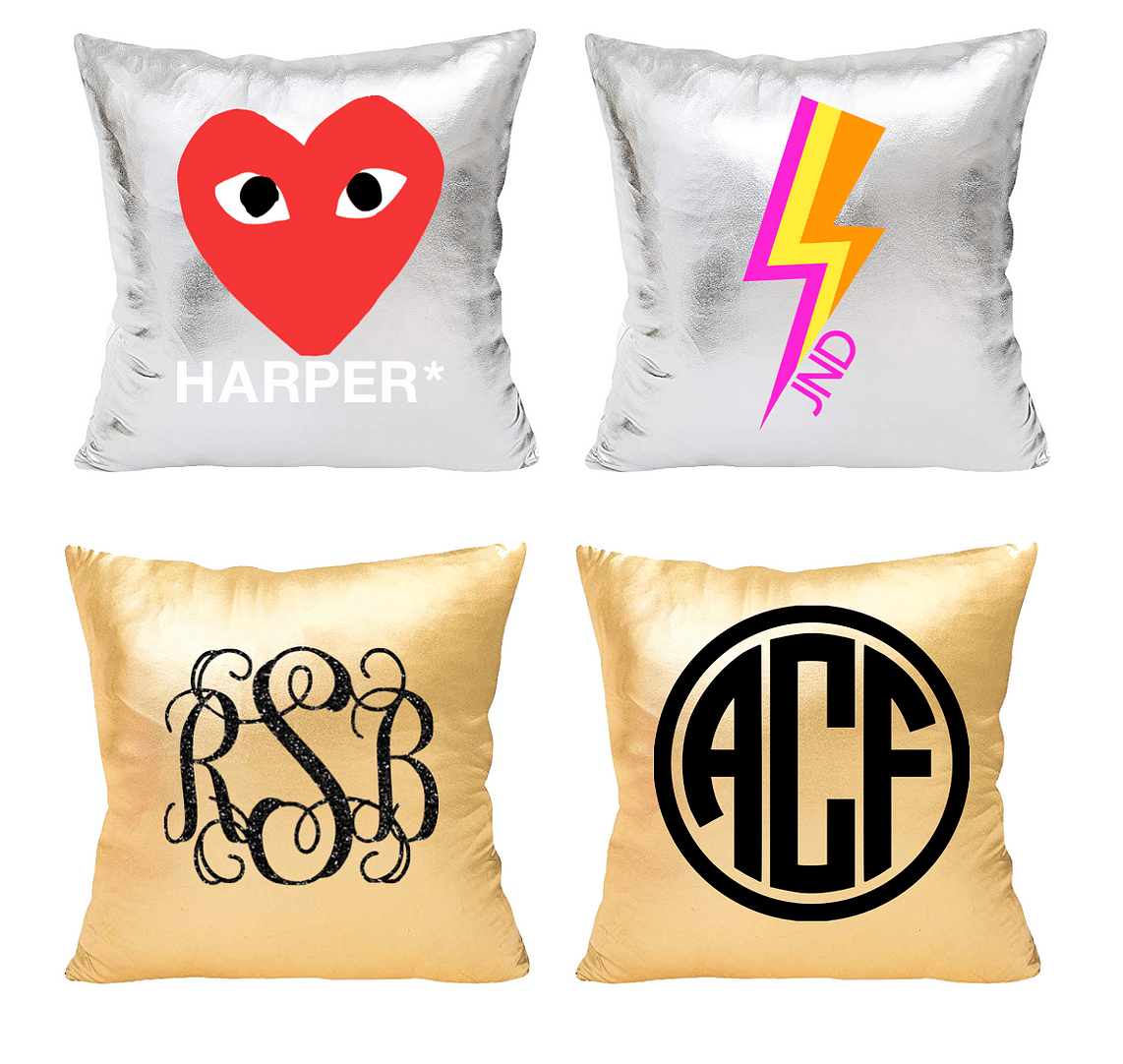 1 Metallic throw pillow - Locked by Laz
