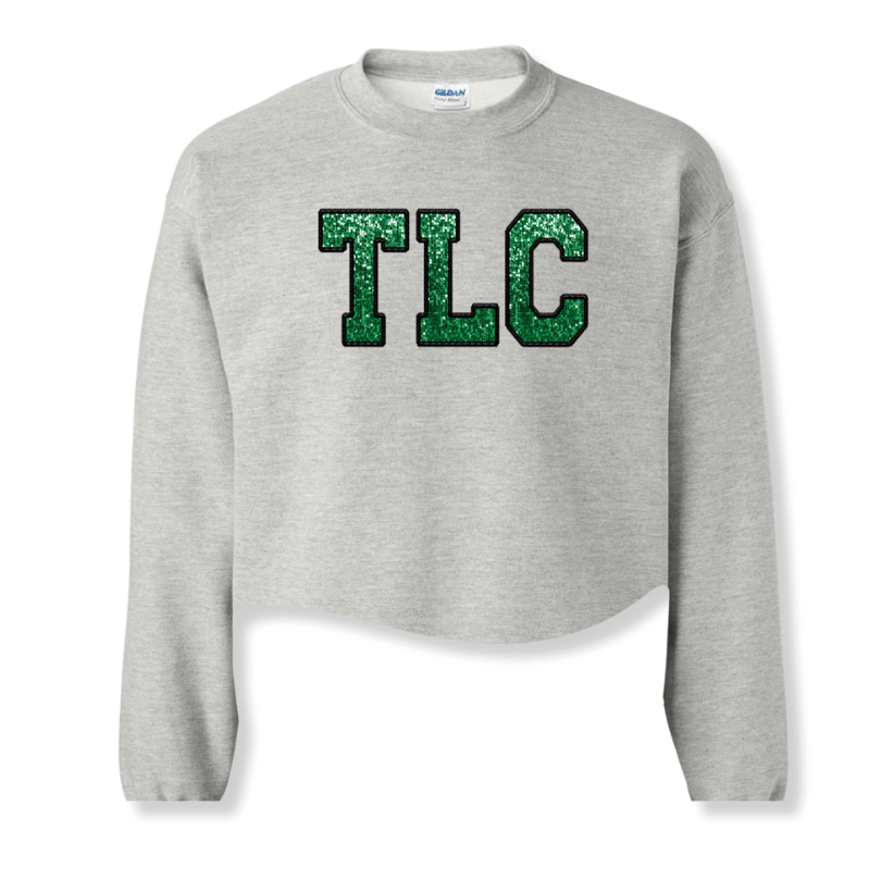 Sequin Patch Girl's Sweatshirt - Crew