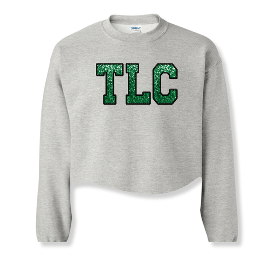 Sequin Patch Girl's Sweatshirt - Crew