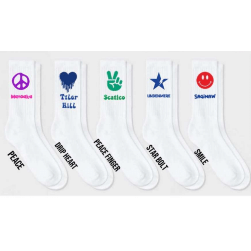 Mid Calf Girls Camp Socks