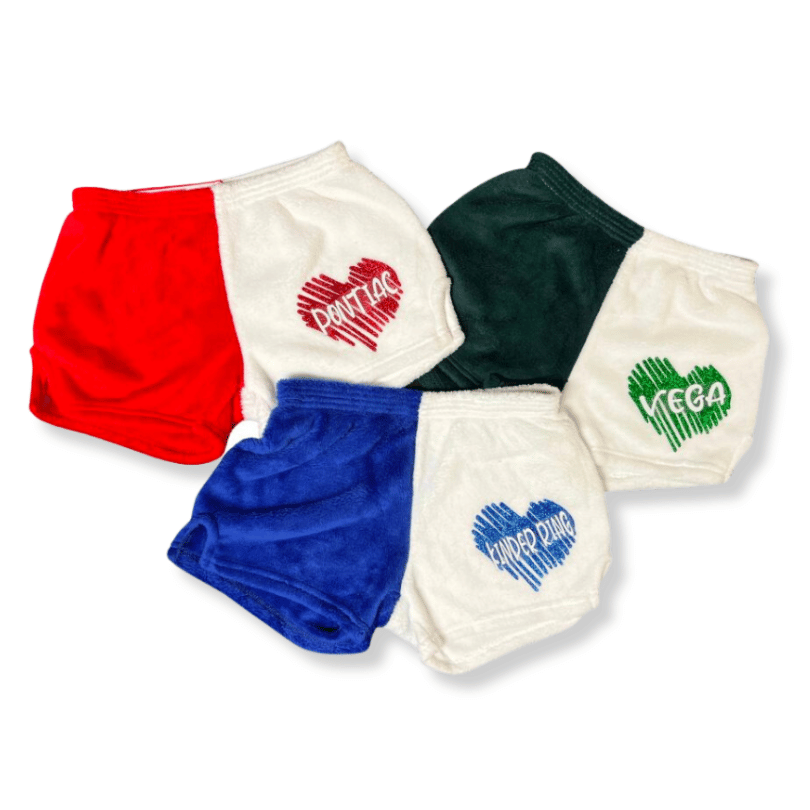 Pajama Shorts with Camp Name and Striped Heart with Star