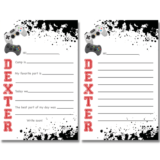 Video Game Splatter Notepad- Lined or Fill in the Blank