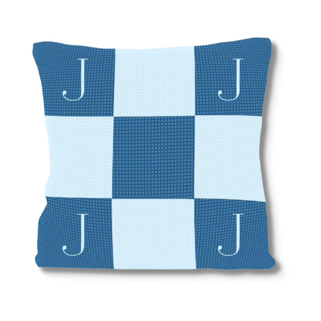 Initials &amp; Blocks Pillow