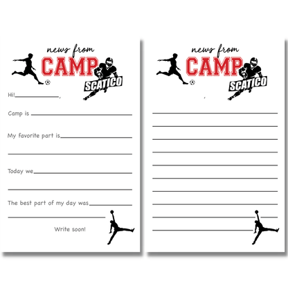 Silhouette Sports Notepad- Lined or Fill in the Blank