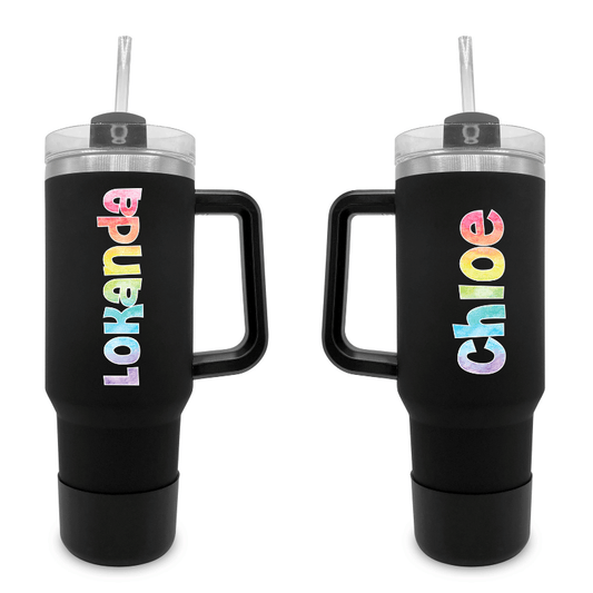 Watercolor 40 0z. Tumbler with Handle