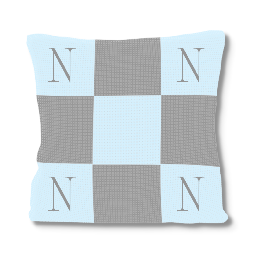 Initials &amp; Blocks Pillow