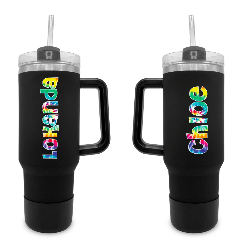 Tie Dye - 40 0z Tumbler with Handle