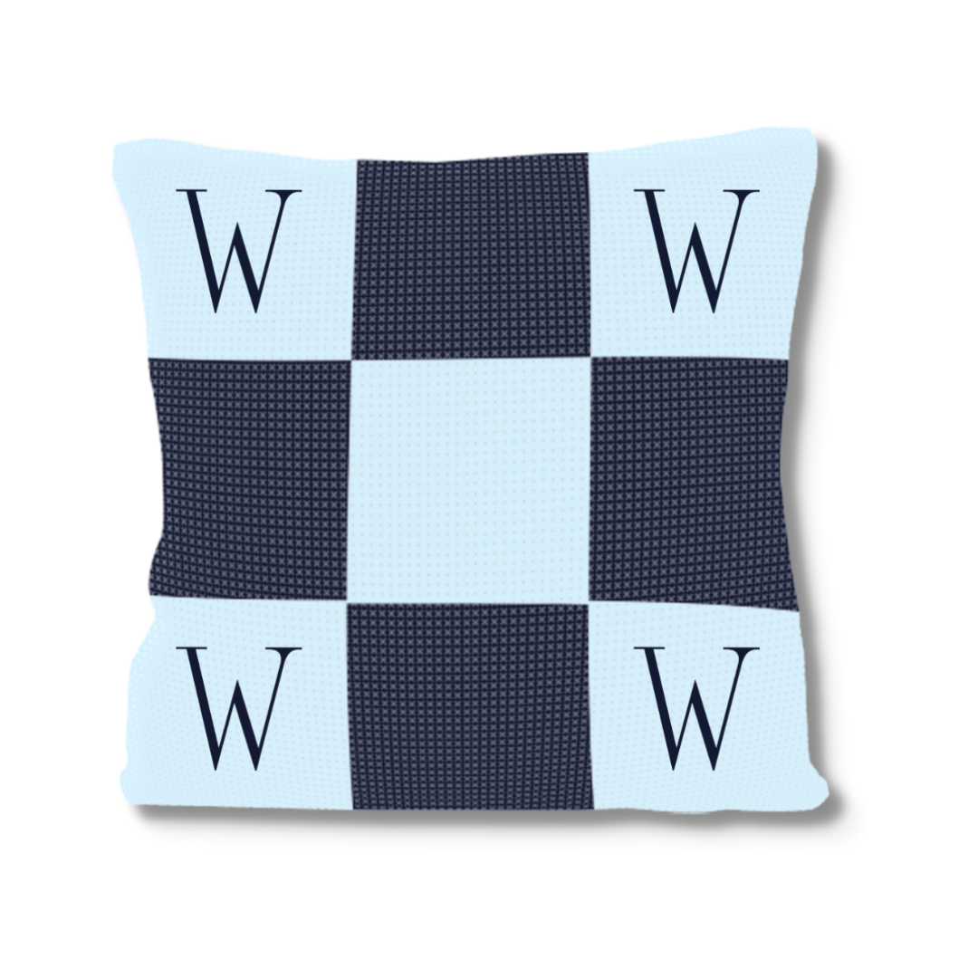 Initials &amp; Blocks Pillow