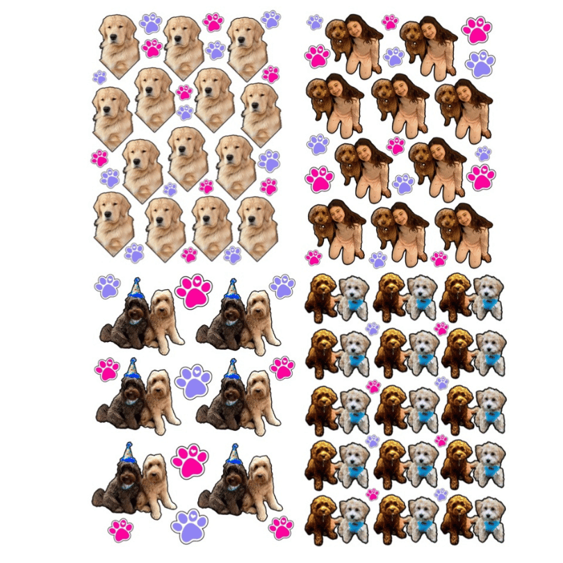 Dog/Face Personalized Sticker Sheet  Create'd
